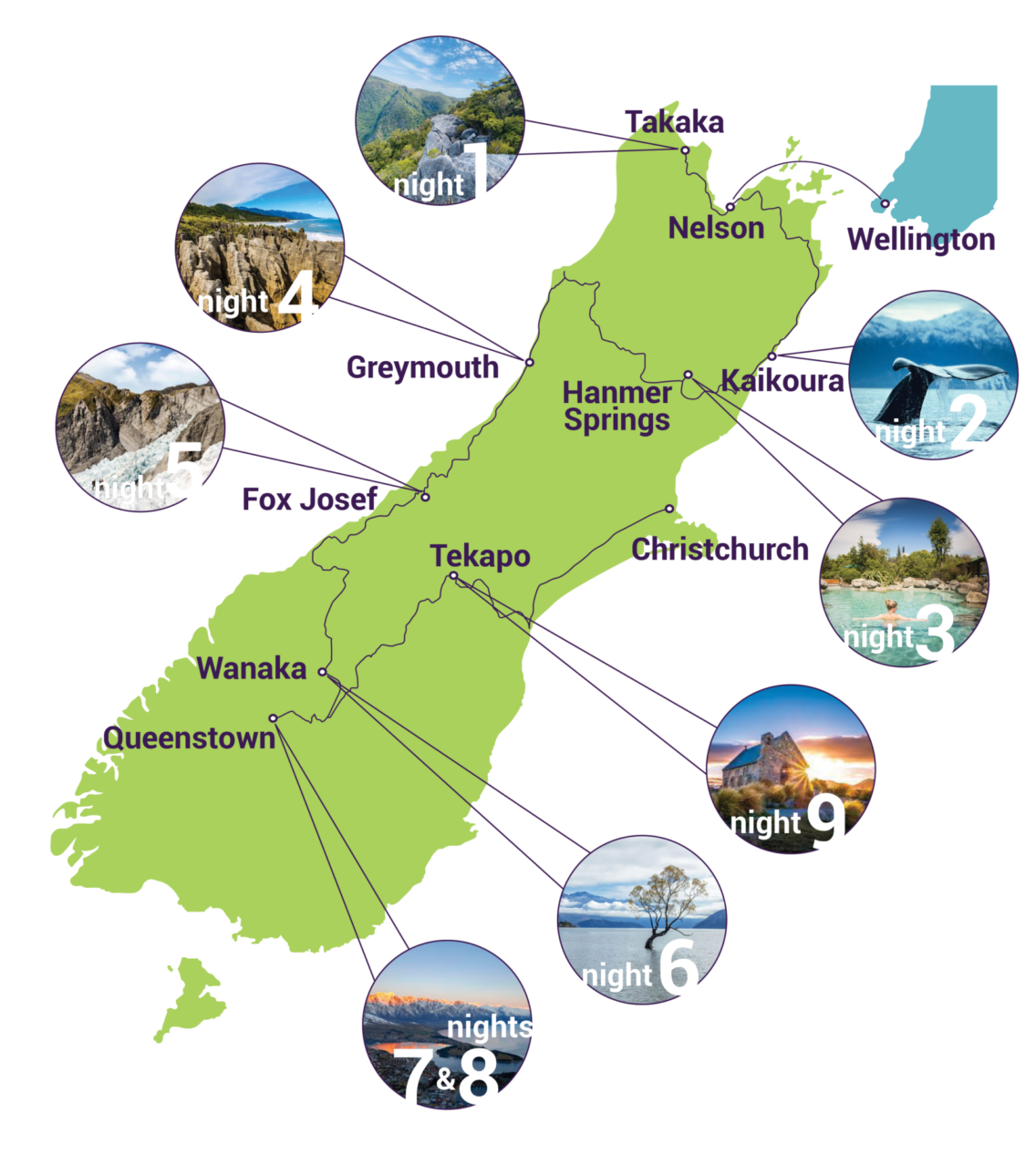 WONCA Tour Map South Island v2