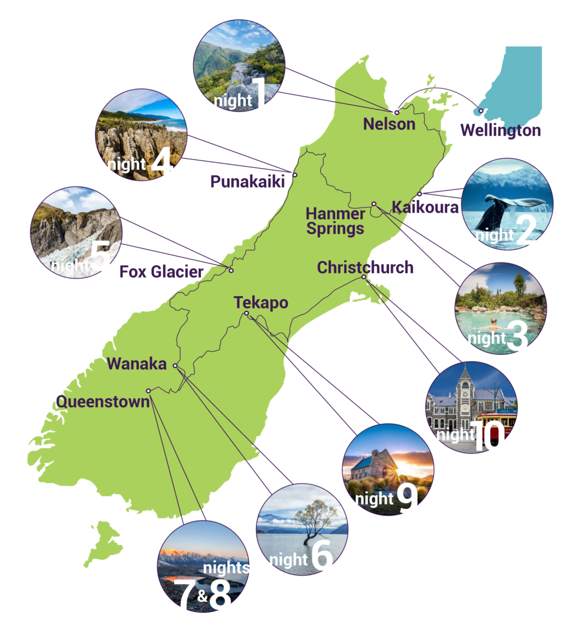WONCA Tour Map South Island v3